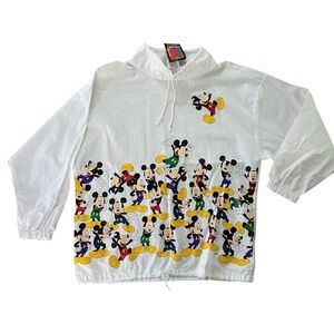 DISNEY 90s Vintage NWT 100% Cotton Jacket Sweater Windbreaker Women’s size m-l